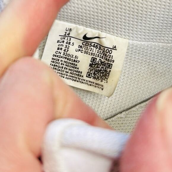 Nike Court Vision Low Triple White Sneakers - Picture 9 of 9